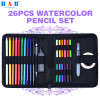 H & B 26 支水彩彩色铅笔套装水彩画