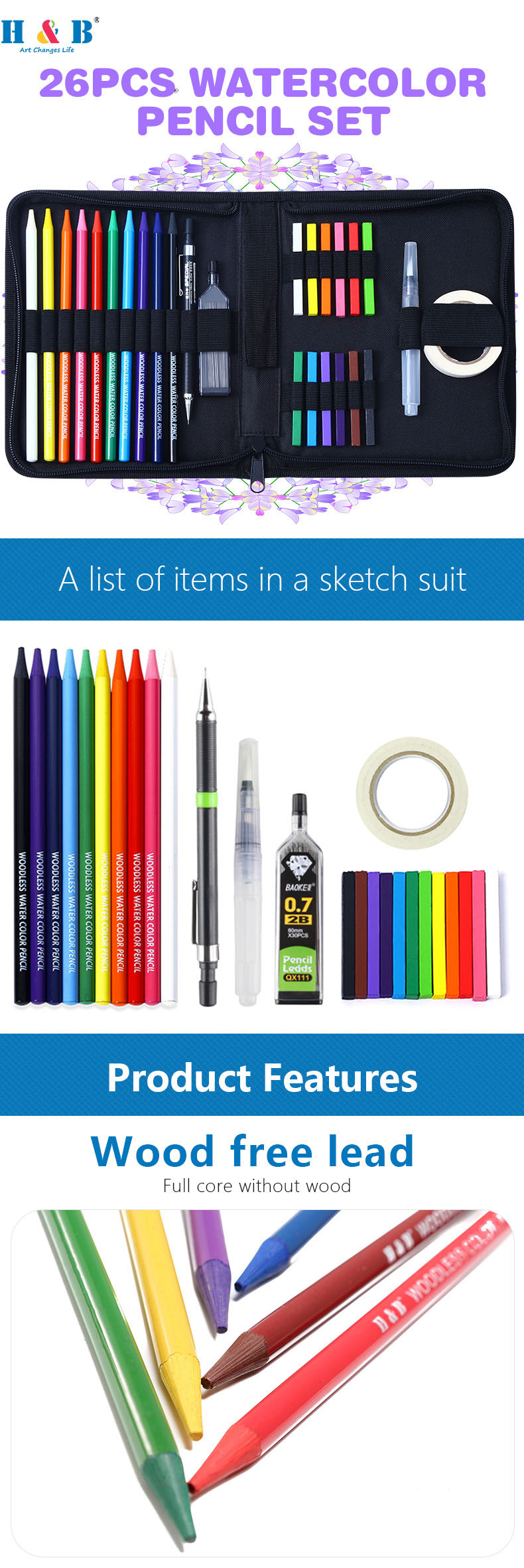 lápices de colores acuarelables