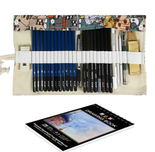 H&B 28pcs excellent quality art pencil set or drawing set for pencil drawing set