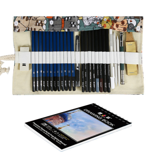 H&B 28pcs excellent quality art pencil set or drawing set for pencil drawing set