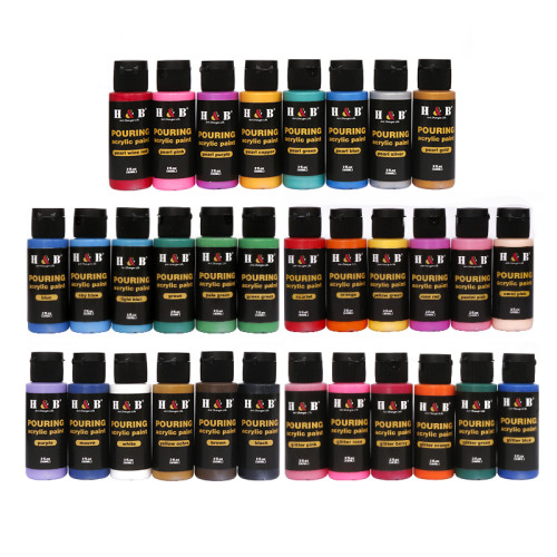 Wholesale Metallic Pouring Paint Set - 134pcs for Artists, Kids and Beginners