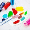 paint brushes Clear Acrylic Paint Mixing art Palette