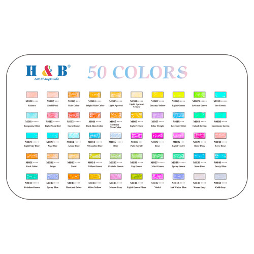 Набор цветных карандашей H&B Macaron на масляной основе, 50 цветов. рисунки цветным карандашом