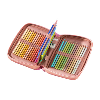 Set de lápices de colores a base de aceite H&B macaron de 50 colores. dibujos a lápiz de colores