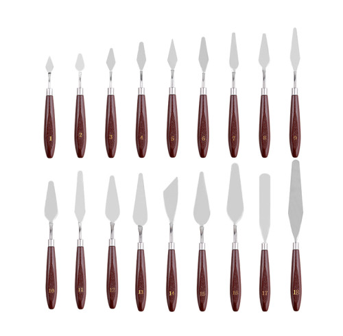 H&B assorted shape metal mixing paint color painting knife set