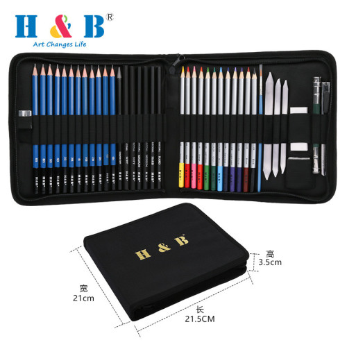 H&B 40pcs major artist set for kid colored pencil artists for wholesale