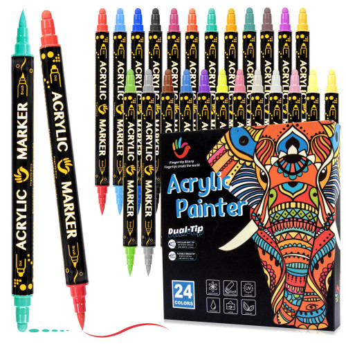 H&B Acrylic Paint Marker Set Wholesale – 36 Color Pack for Global Distributors with OEM/ODM Services
