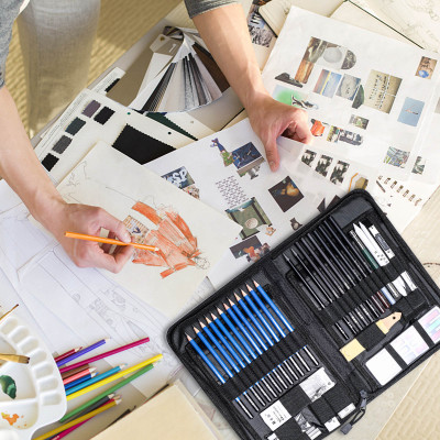 H&B China 48Pcs support sketch drawing lead set OEM custom drawing pencil set for kid