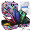Custom 72/120/180 Colors Multi-slot Colored Pencil Set in Zippered Nylon Case for Art Supplies