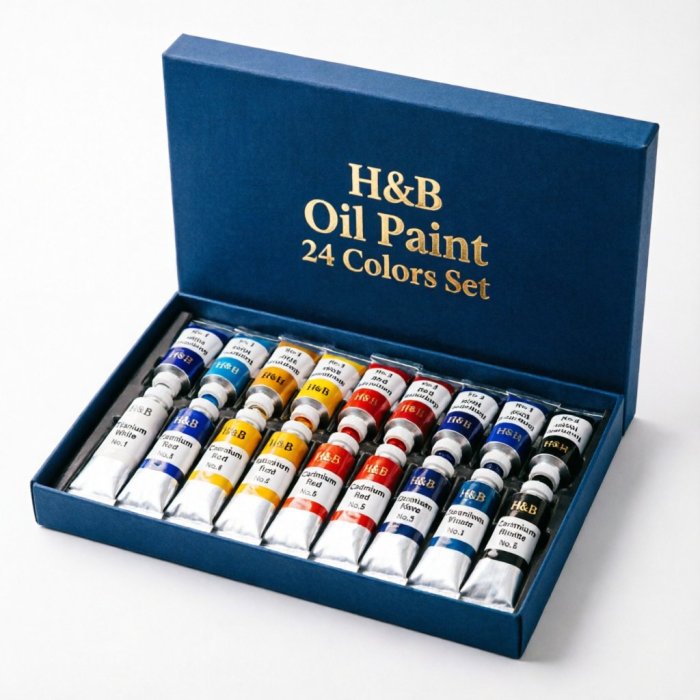 H&B Oil Paint 24 Colors Set