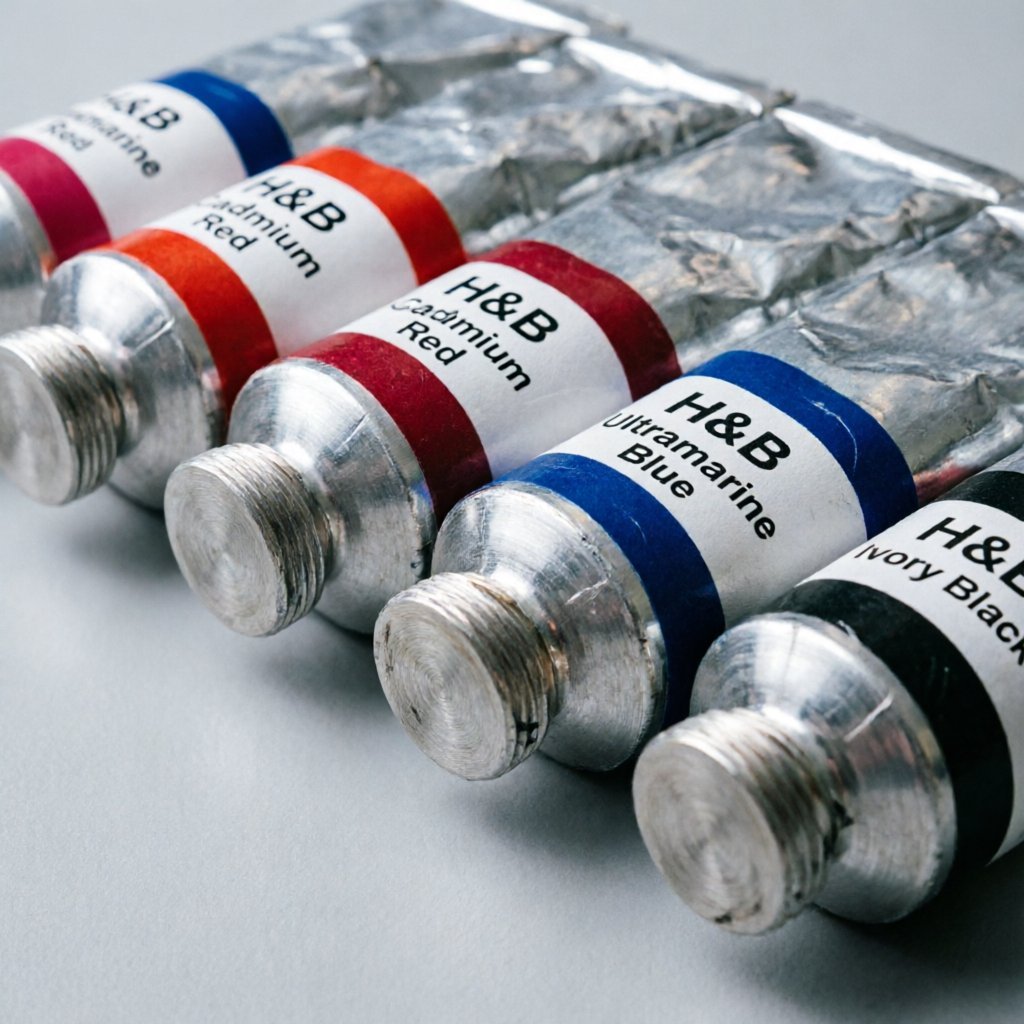 H&B oil paint tubes