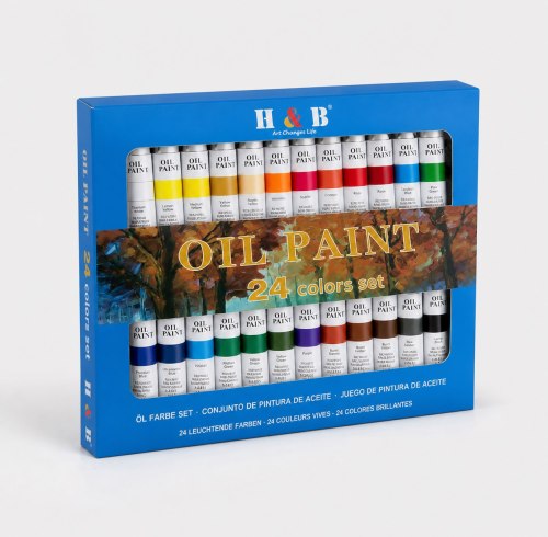 H&B 24pcs Color Artist Acrylic Paint Set for Kids