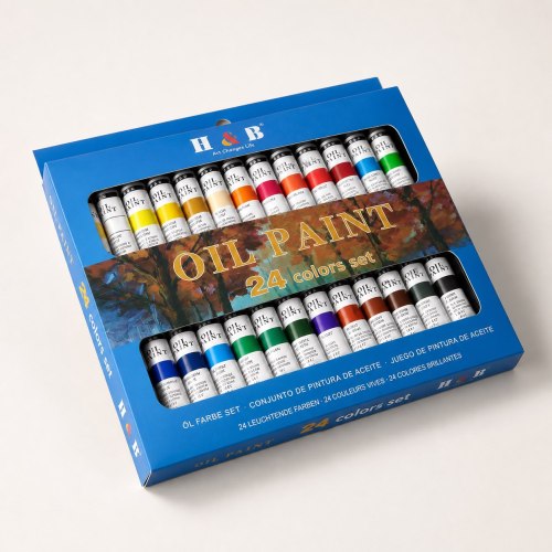 H&B 24pcs Color Artist Acrylic Paint Set for Kids