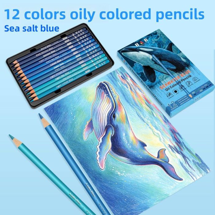H&B Art 12 Colors Oil-Based Colored Pencils 3.0mm Core – Professional Drawing & Sketching Supplies for Artists Students – Non-Toxic ASTM Certified OEM Wholesale Manufacturer Supplier