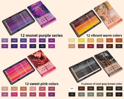 H&B Art 12 Colors Oil-Based Colored Pencils 3.0mm Core – Professional Drawing & Sketching Supplies for Artists Students – Non-Toxic ASTM Certified OEM Wholesale Manufacturer Supplier
