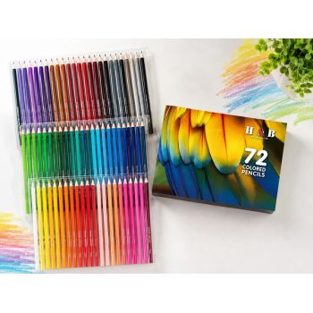 H&B 72/120 Colors Oil-Based Colored Pencils Set – Water-Soluble Wooden Colored Pencils with PP Box for Drawing & Sketching – Non-Toxic ASTM Certified OEM Custom Logo Wholesale Manufacturer Supplier