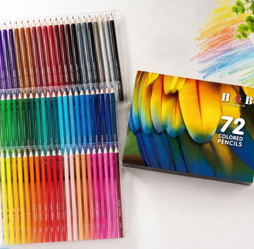 H&B 72/120 Colors Oil-Based Colored Pencils Set – Water-Soluble Wooden Colored Pencils with PP Box for Drawing & Sketching – Non-Toxic ASTM Certified OEM Custom Logo Wholesale Manufacturer Supplier