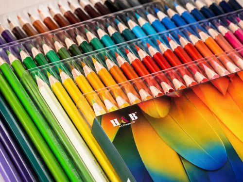 H&B Art 72/120 Colors Oil-Based Colored Pencils Set – Water-Soluble Wooden Colored Pencils with PP Box for Drawing & Sketching – Non-Toxic ASTM Certified OEM Custom Logo Wholesale Manufacturer Supplier