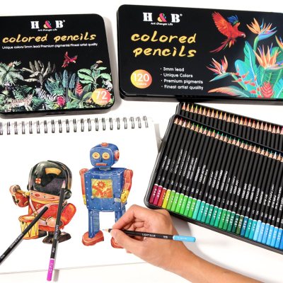 Watercolor Pencil Tin Box | 72 & 120 Color OEM Range for Art Brands