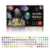 H&B 72/120 Colors Dual-Tip Acrylic Markers Set – Fine & Brush Tip Paint Pens for Canvas, Rock Painting & DIY Crafts – Non-Toxic ASTM Certified OEM Wholesale Supplier