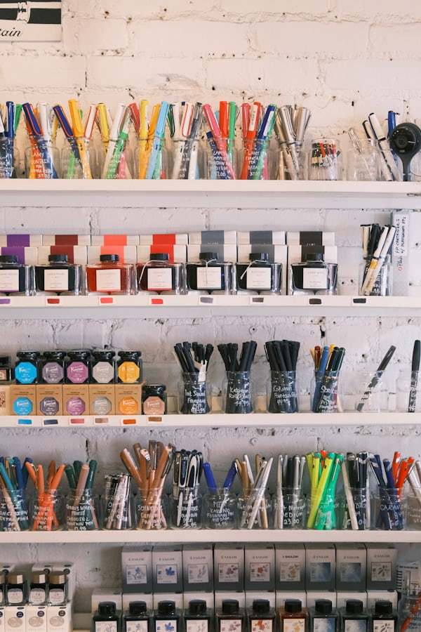 Wholesale art supplies on display for importers and distributors
