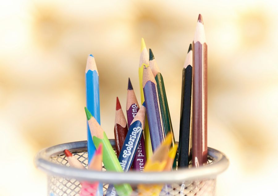 Colored pencils prepared for art and education