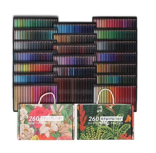 High-Capacity Colored Pencil Collection for Art Studios | 260/520 Tin Box Options