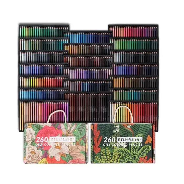 High-Capacity Colored Pencil Collection for Art Studios | 260/520 Tin Box Options