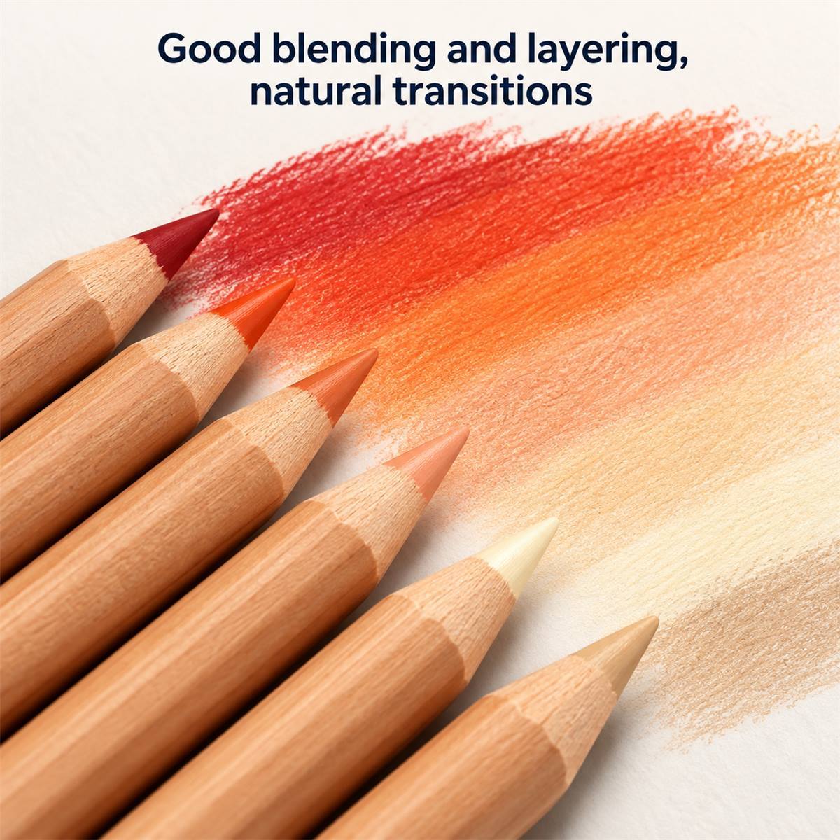 Pastel pencil blending and layering sample