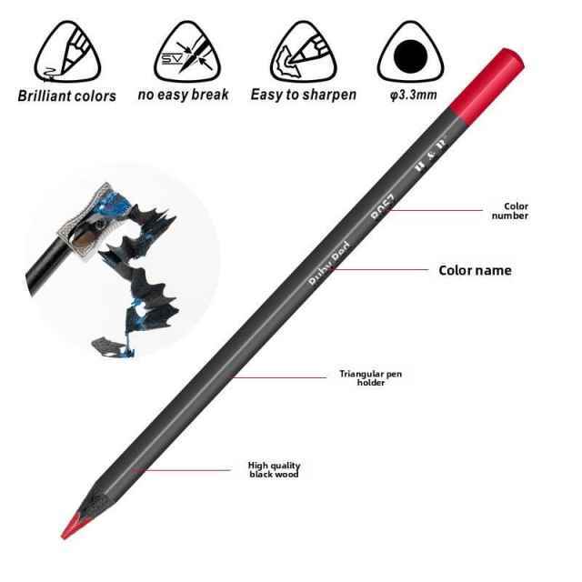 Blackwood triangular colored pencil with 3.3 mm core