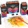 H&B 48/72/120-Color Watercolor Pencil Sets with Square Storage Tub