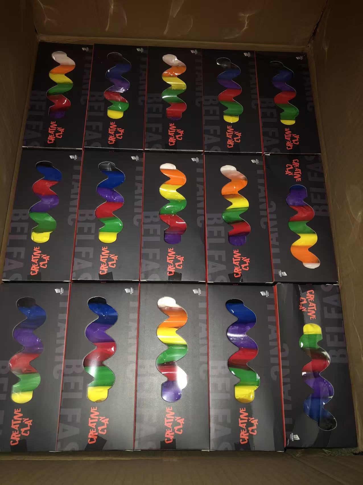Packed Clayrazy boxes prepared for retail orders