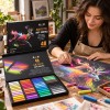 H&B 48-Color Artist Soft Pastel Set in Rigid Gift Box