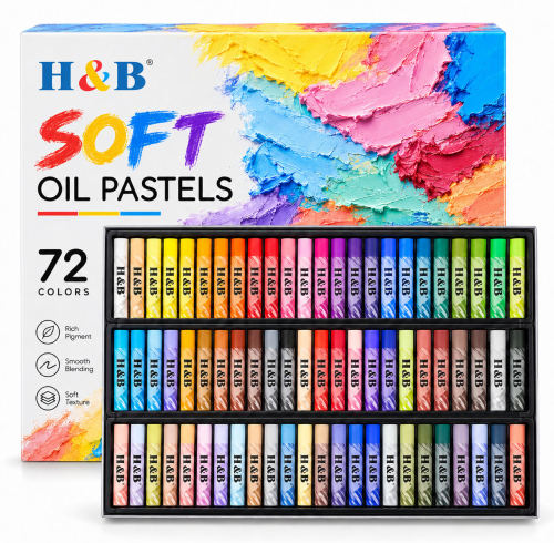 72 Color Soft Oil Pastel Set for Drawing and Blending