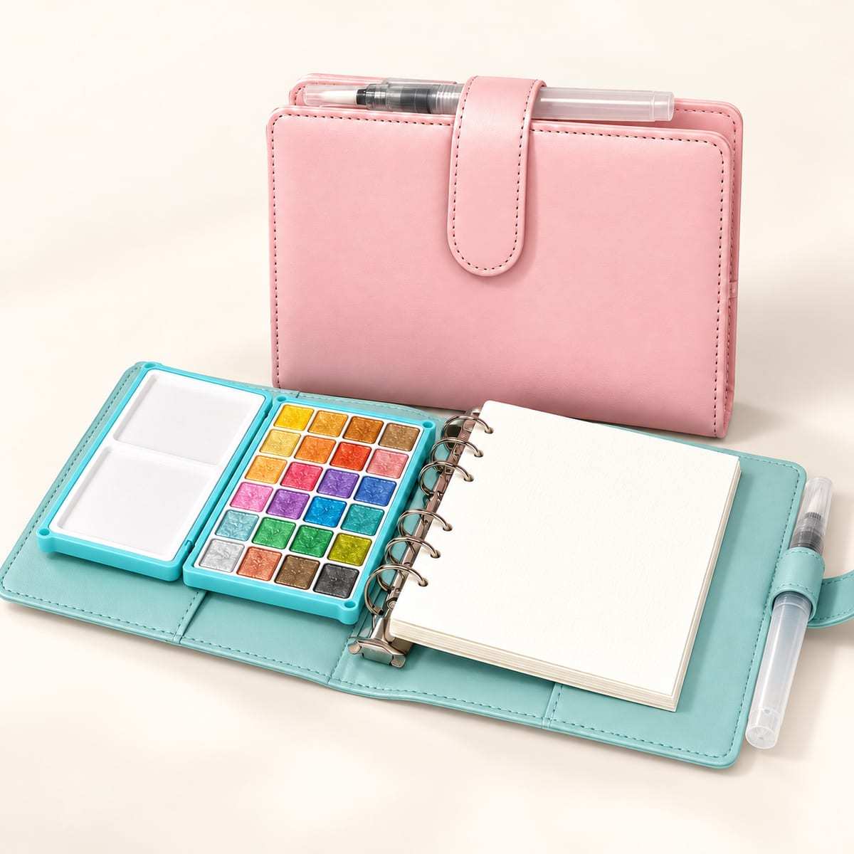 24 Color Portable Pearlescent Watercolor Set | H&B Art