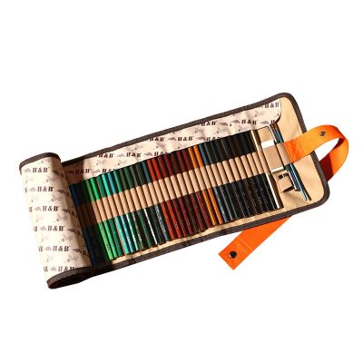 72 Color Water-Soluble Colored Pencil Set with 3.3 mm Core and Carry Bag