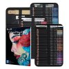 Portable 146-Piece Oil Colored Pencil Art Kit in Nylon Case for Travel Sketching