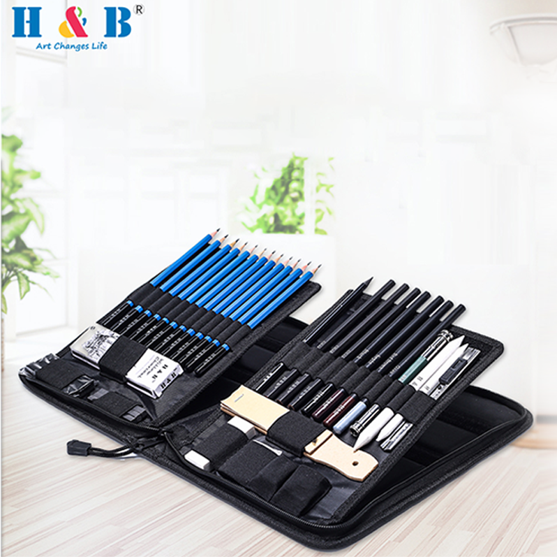 H&B 40PCS Sketching Drawing And Pencil Set Pencil Drawing | Sketch ...