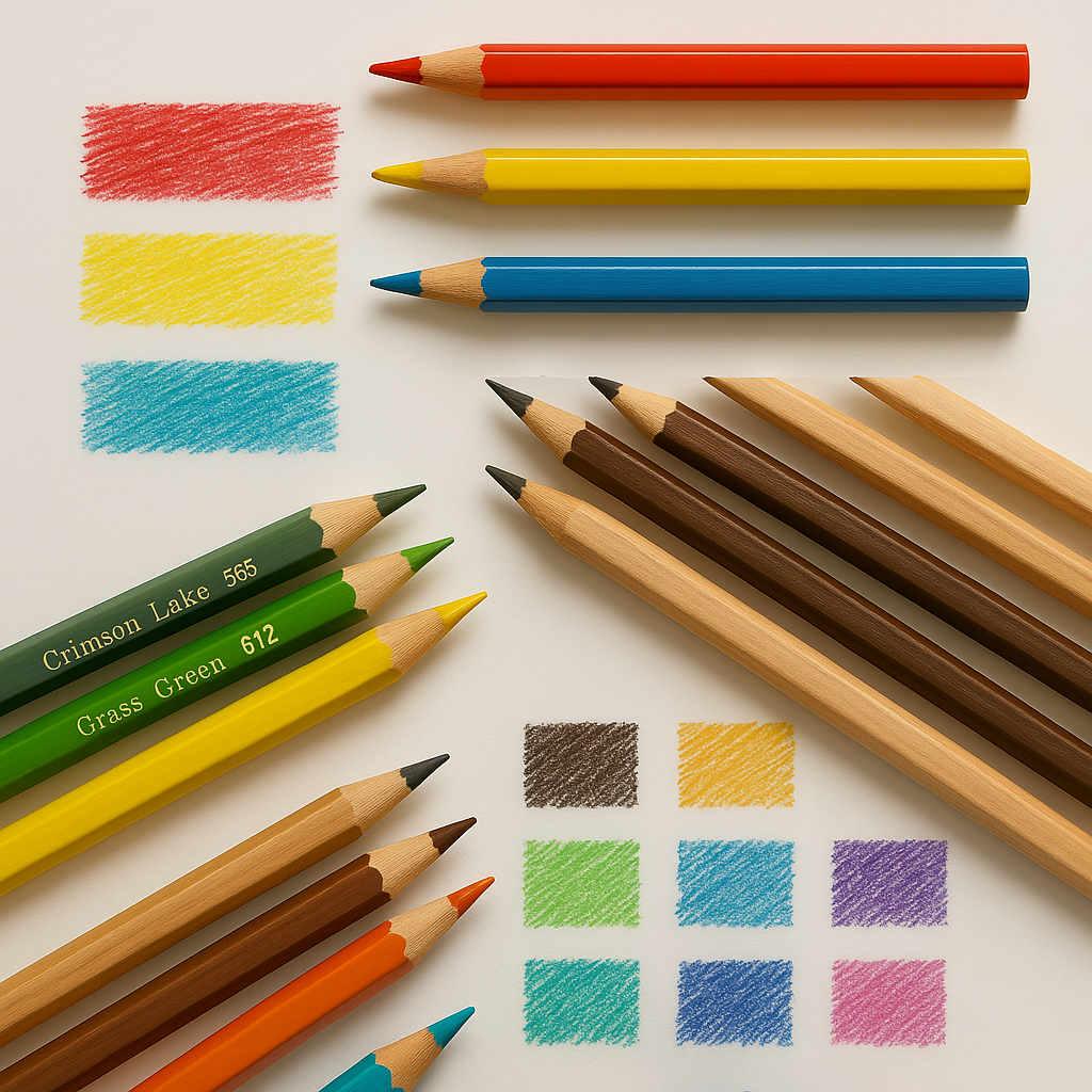 H&B colored pencils in vibrant artwork