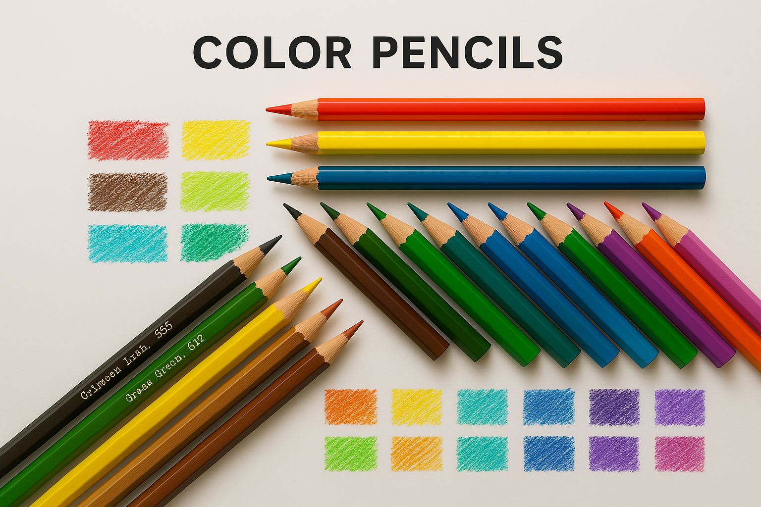Artist using H&B colored pencils for layering
