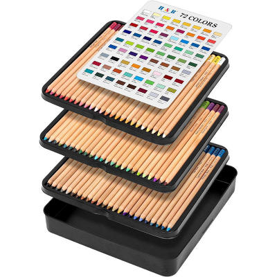 H&B Art Professional 48/72 Colors Pastel Pencils Set for Artists – High Pigment Dry Media Pencils for Fine Detailing, Portraits & Shading – ASTM D-4236 Certified Non-toxic Gift Box