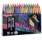 H&B Art Dual-Tip Dual-Color Glitter Acrylic Markers Set – 12/24/36/48/60 Colors Non-Toxic Paint Pens for Rock Painting, Canvas Art & DIY Crafts – Custom Logo OEM Wholesale Bulk