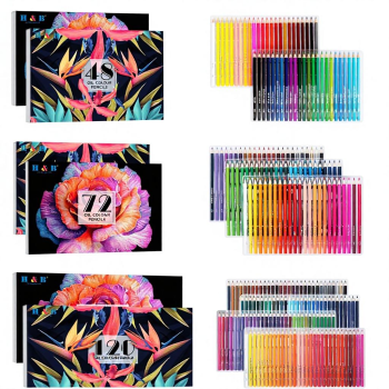 H&B Art 48 Colors Oil-Based Colored Pencils Set – Break-Resistant Professional Art Supplies for Blending & Shading – Custom Logo OEM Wholesale Bulk