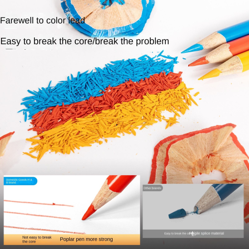 H&B Art 48 Colors Oil-Based Colored Pencils Set – Break-Resistant Professional Art Supplies for Blending & Shading – Custom Logo OEM Wholesale Bulk