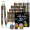 H&B Dual-Tip Acrylic Paint Markers Set 24/36/48 Colors – Quick-Dry Non-Toxic Paint Pens with Fine & Brush Tips for Rock Painting, Canvas, Ceramic & Fabric – OEM Private Label Wholesale Art Supplies