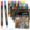 H&B 36 Colors Dual-Tip Acrylic Paint Markers Set – Fine Point & Brush Tip Permanent Paint Pens for Canvas, Rock Painting & DIY Crafts – Non-Toxic OEM Wholesale Acrylic Markers Supplier