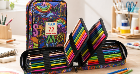 H&B Art 72 Colors Professional Soft Core Colored Pencils Set – Artist-Grade Round Barrel Pencils for Blending & Layering – OEM Wholesale