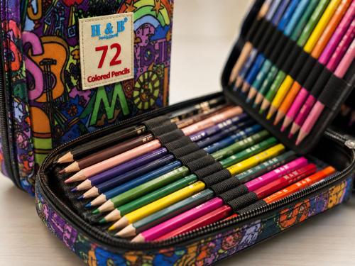H&B Art 72 Colors Professional Soft Core Colored Pencils Set – Artist-Grade Round Barrel Pencils for Blending & Layering – OEM Wholesale
