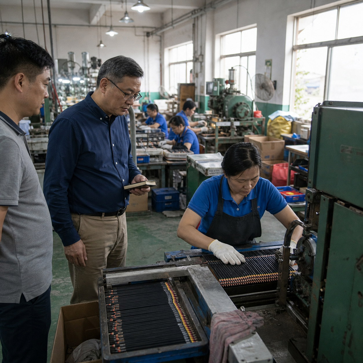 Pencil production and quality control