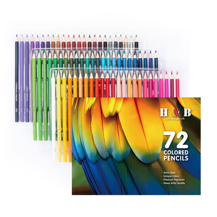 Oil Colored Pencil PP Box Range | 72/120 Colors with 3.3 mm Core